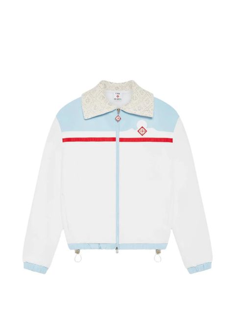 Casablanca lace-collar panelled jacket - White - zdjęcie produktu nr 1