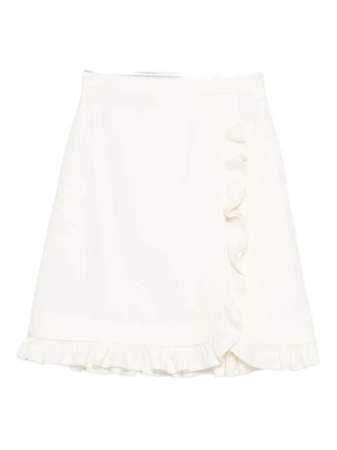 Valentino Garavani ruffled mini skirt - White