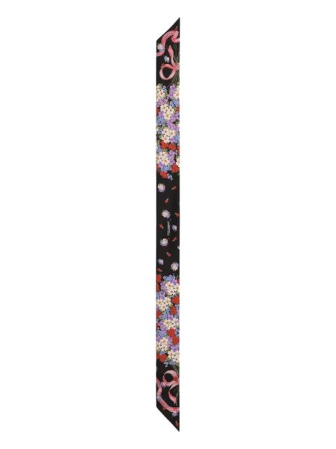 Dolce & Gabbana floral print ribbon scarf - Black - zdjęcie produktu nr 1