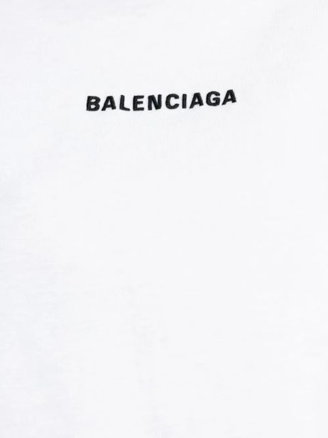 Balenciaga logo-embroidered T-shirt - White