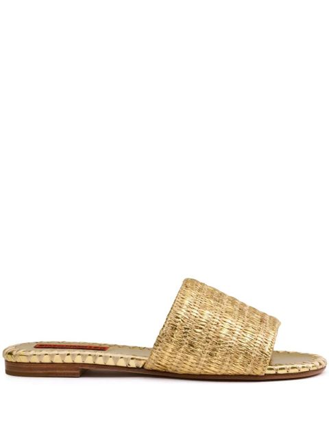Simon Miller Raffia Salerno slides - Gold - zdjęcie produktu nr 1