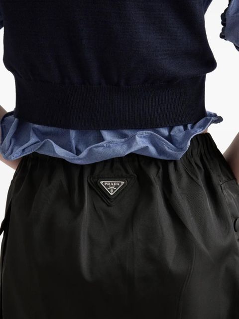 Prada elasticated-waist mini skirt - Black