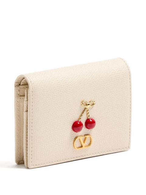 Valentino Garavani Cherryfic leather wallet - Neutrals