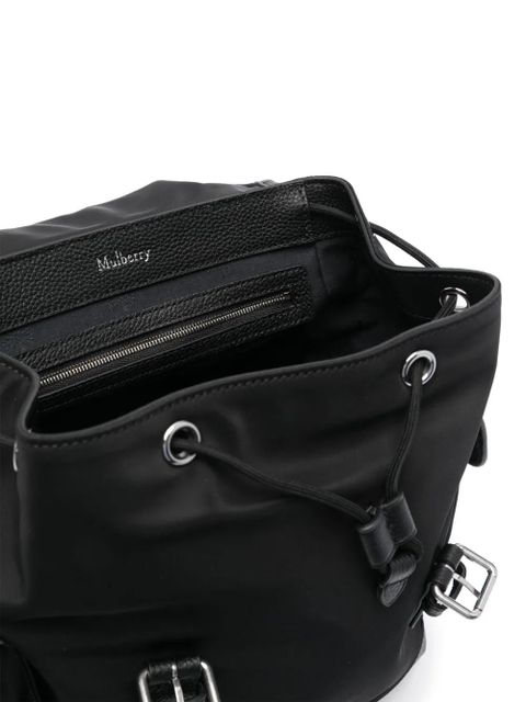 Mulberry logo-appliqué buckle-fastening backpack - Black