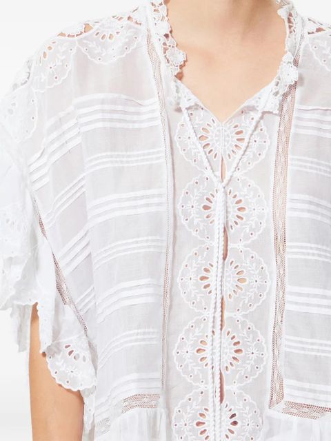 MARANT ÉTOILE ruffled blouse - White