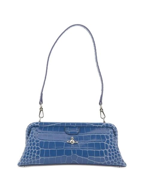Vivienne Westwood Jane crocodile-effect shoulder bag - Blue - zdjęcie produktu nr 1