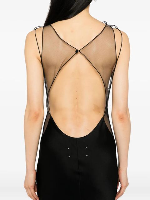 Maison Margiela Hammered satin gown - Black