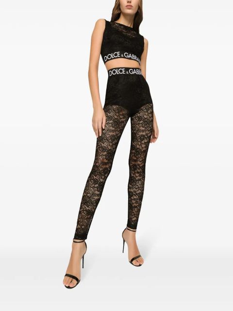 Dolce & Gabbana lace leggings - Black