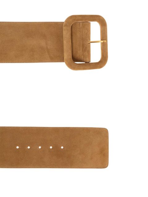 AMI Paris square-buckle leather belt - Neutrals