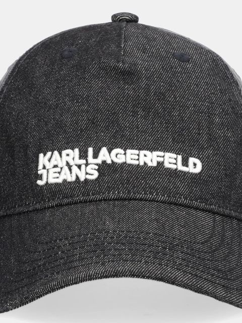 Karl Lagerfeld Jeans czapka z daszkiem jeansowa - zdjęcie produktu nr 2