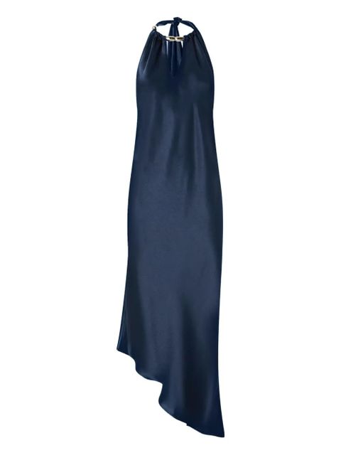 PINKO halterneck asymmetric midi dress - Blue - zdjęcie produktu nr 1