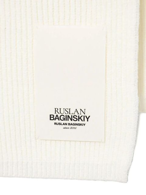 Ruslan Baginskiy logo-patch scarf - White - zdjęcie produktu nr 2