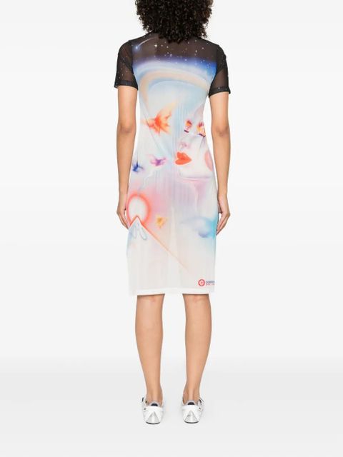 Casablanca printed midi dress - White