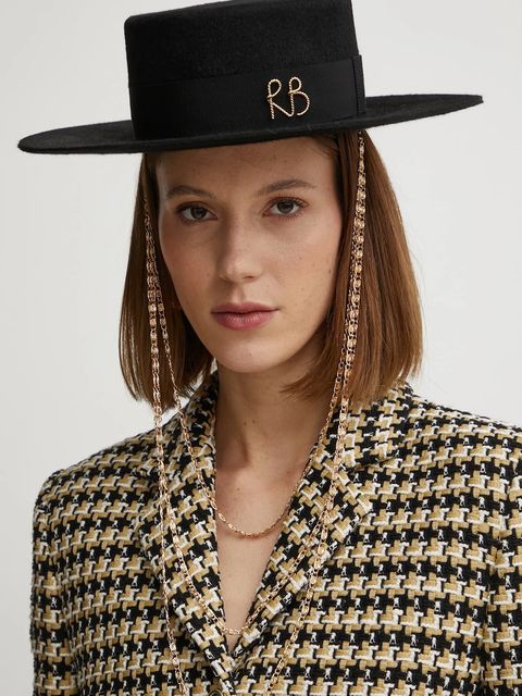 Ruslan Baginskiy kapelusz kolor czarny CNT033-F-3CHA-9P-MRB - zdjęcie produktu nr 1