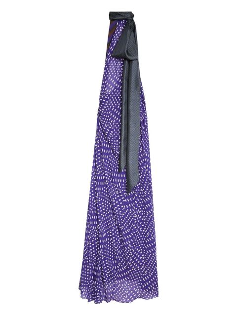 DRIES VAN NOTEN spotted maxi dress - Purple - zdjęcie produktu nr 1