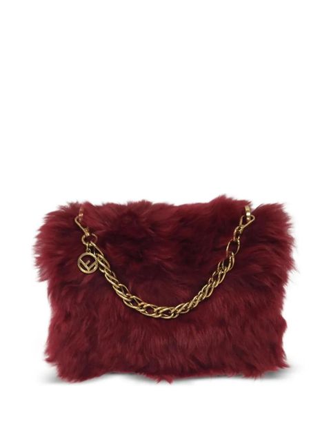 FENDI faux-fur tote bag - Red - zdjęcie produktu nr 2