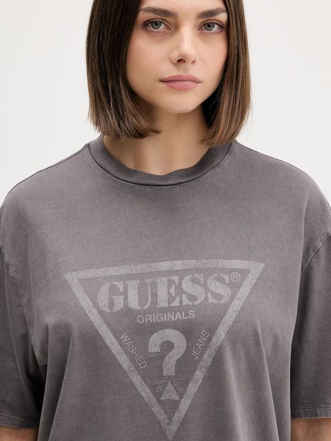 Guess Originals t-shirt bawełniany damski kolor szary M5GI10 K8FQ4