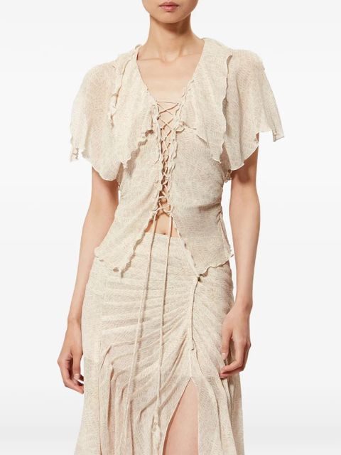 ISABEL MARANT Thanais ruffled blouse - Neutrals