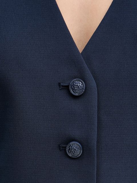 Guess kamizelka THEOLINE kolor granatowy jednorzędowa W5YH55 WGHC2