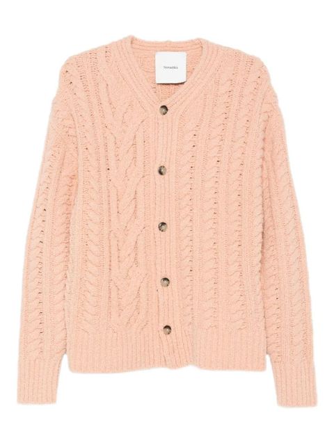 Nanushka cable-knit button cardigan - Pink - zdjęcie produktu nr 1