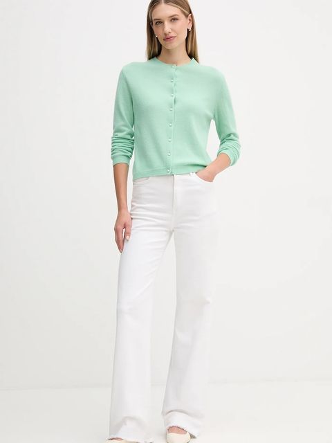 United Colors of Benetton sweter wełniany damski kolor zielony lekki 1002D501U - zdjęcie produktu nr 2