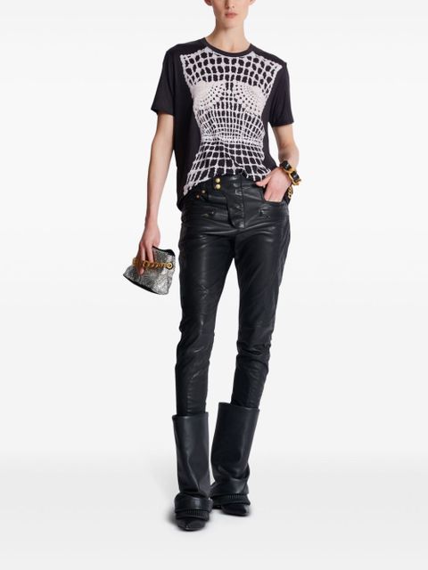 Balmain trompe l'oeil-print T-shirt - Black - zdjęcie produktu nr 2