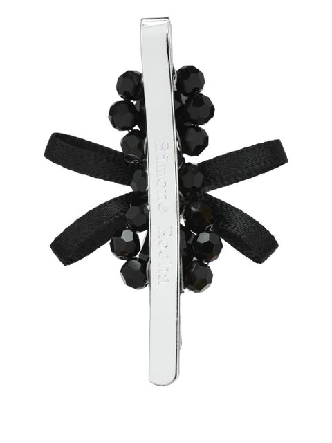 Simone Rocha beaded bow hair accessory - Black
