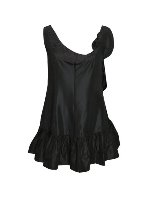 Simone Rocha rosette-embellished ruffled top - Black - zdjęcie produktu nr 2