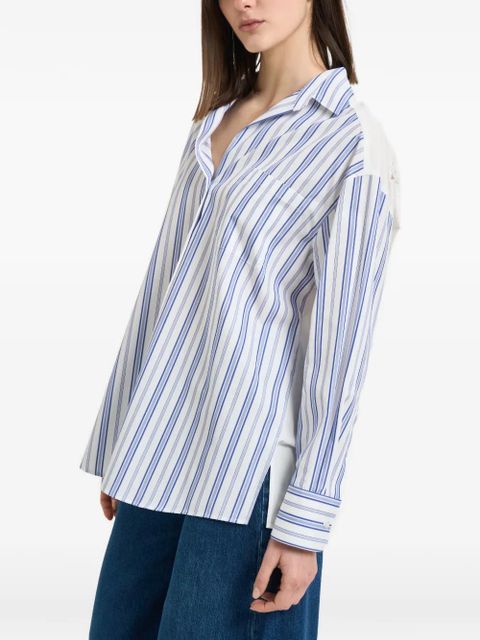 Weekend Max Mara striped button-down cotton shirt - Blue - zdjęcie produktu nr 2