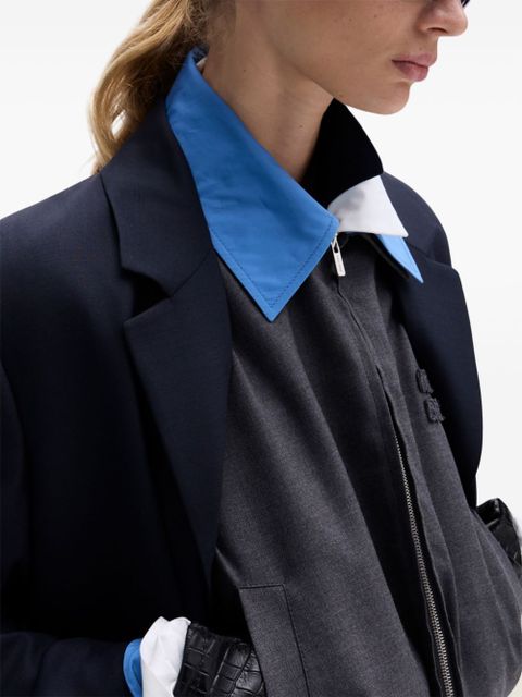 Miu Miu gabardine-weave bomber jacket - Grey