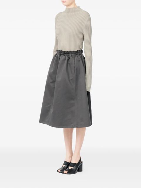 MM6 Maison Margiela ruffled-detail midi skirt - Grey