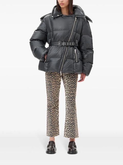 GANNI belted zipped jacket - Black