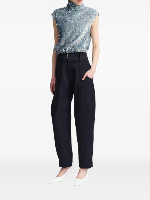 16Arlington Pola piped-seam pocket tapered trousers - Black - zdjęcie produktu nr 2