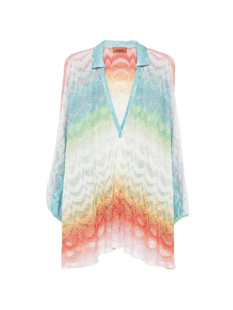 Missoni V-neck patterned beach cover-up - Orange - zdjęcie produktu nr 1