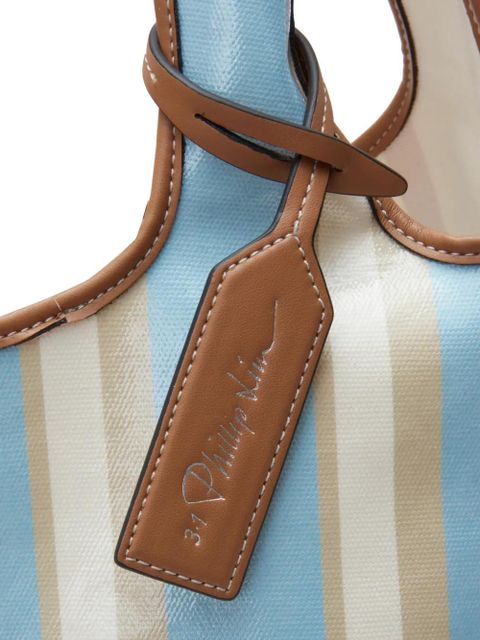 3.1 Phillip Lim mini striped tote bag - Blue