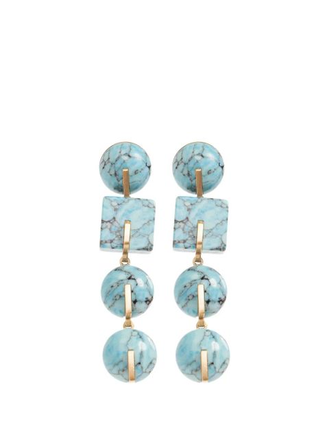 Cult Gaia geometric-beaded drop earrings - Gold - zdjęcie produktu nr 1
