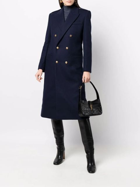 Saint Laurent double-breasted tailored coat - Blue - zdjęcie produktu nr 2