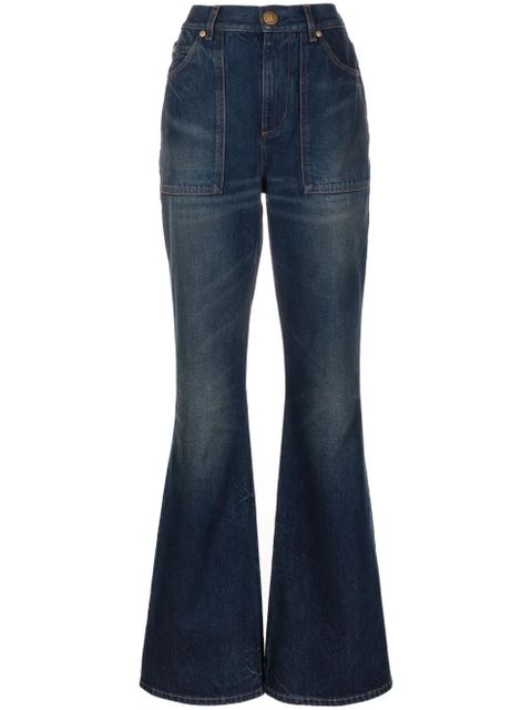 Balmain high-rise flared jeans - Blue - zdjęcie produktu nr 1