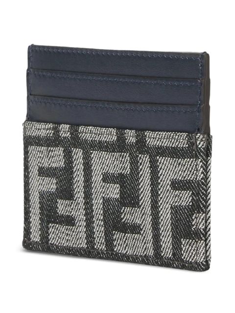 FENDI logo-monogram cardholder - Grey