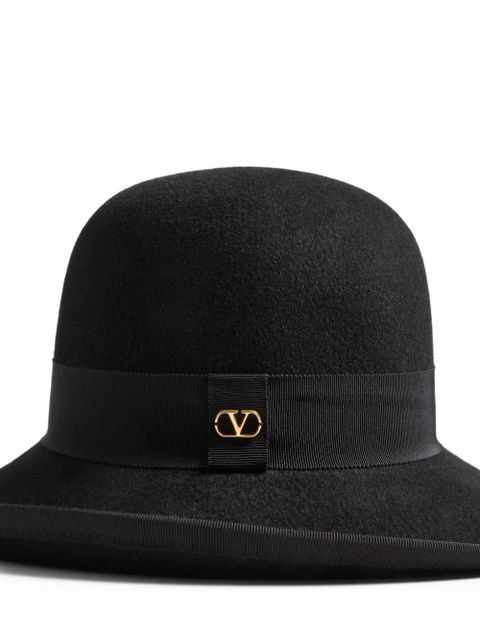 Valentino Garavani wide-brimmed felt hat - Black