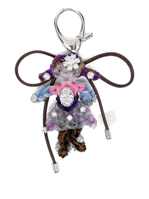SHUSHU/TONG rhinestone woven doll keychain - Purple - zdjęcie produktu nr 1