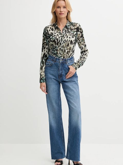 Guess koszula CLOUIS damska kolor czarny regular z kołnierzykiem klasycznym W5YH0X WDW82 - zdjęcie produktu nr 2