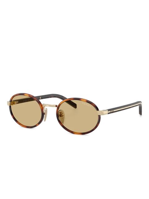 Prada Eyewear oval-frame sunglasses - Brown - zdjęcie produktu nr 2