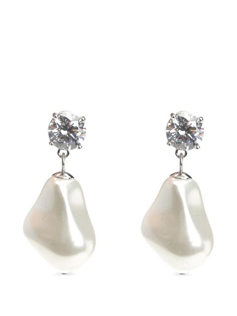 Self-Portrait pearl drop earrings - Silver - zdjęcie produktu nr 1