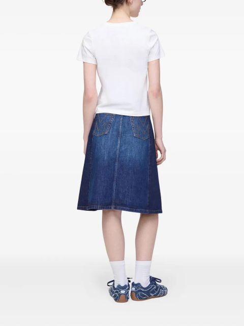 Marc Jacobs logo flower appliqué tee - White