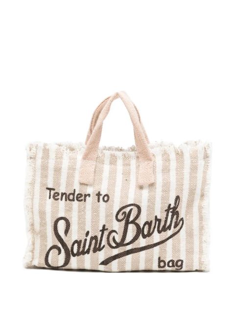 MC2 Saint Barth striped frayed-edge phone bag - Neutrals - zdjęcie produktu nr 1