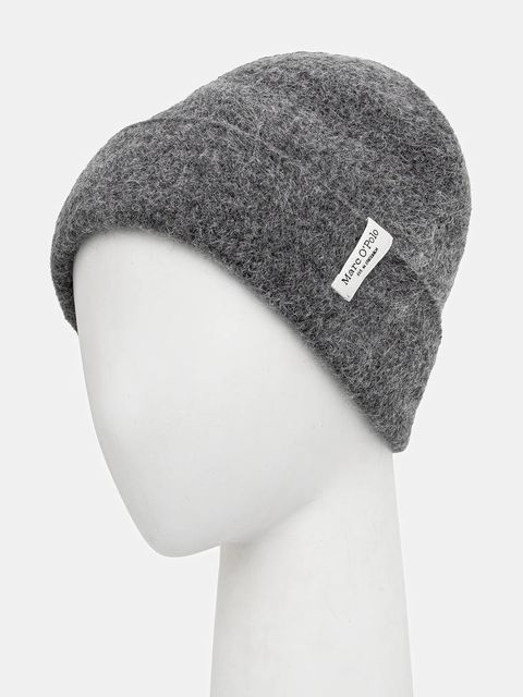 Marc O'Polo czapka z dodatkiem wełny kolor szary 510609401097