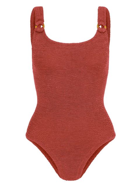 Hunza G Domino crinkled-effect swimsuit - Red - zdjęcie produktu nr 1
