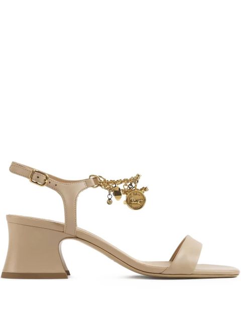 Chloé 55mm charm-embellished block-heel sandals - Neutrals - zdjęcie produktu nr 1