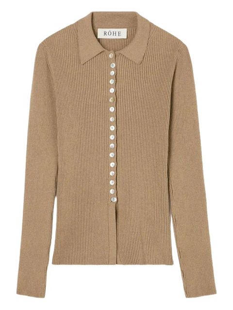Róhe ribbed buttoned cardigan - Neutrals - zdjęcie produktu nr 1